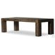 Abaso Ebony Rustic Wormwood Oak 108" Rectangular Dining Table