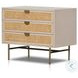 Luella Matte Alabaster Large 3 Drawer Nightstand