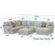 Stockbridge Denim and Slate 4 Piece Sectional