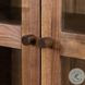 Arturo Natural Walnut Veneer 2 Glass Door Cabinet