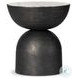 Corbett River Grey Marble Round End Table