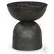 Corbett Polished Black Marble Round End Table