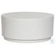 Javi Matte White Cast Aluminum Outdoor Round Occassional Table Set