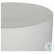 Javi Matte White Cast Aluminum Outdoor Round End Table