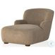 Kadon Sheepskin Camel 36" Upholstered Chaise Lounge