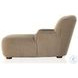 Kadon Sheepskin Camel 36" Upholstered Chaise Lounge