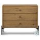 Eaton Amber Oak Resin Large 3 Drawer Nightstand