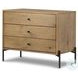 Eaton Amber Oak Resin Large 3 Drawer Nightstand