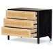 Sydney Black Wash Mango Large 3 Drawer Nightstand