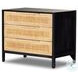 Sydney Black Wash Mango Large 3 Drawer Nightstand