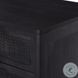 Sydney Black Wash Mango and Black Cane Large 3 Drawer Nightstand