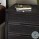 Sydney Black Wash Mango and Black Cane Large 3 Drawer Nightstand