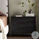 Sydney Black Wash Mango and Black Cane Large 3 Drawer Nightstand