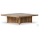 Brinton Rustic Oak Veneer Square Coffee Table