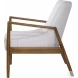 Tudor Taupe and White Accent Chair