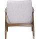 Tudor Taupe and White Accent Chair