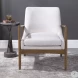 Tudor Taupe and White Accent Chair