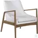Tudor Taupe and White Accent Chair