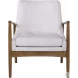 Tudor Taupe and White Accent Chair