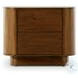 Paden Seasoned Brown Acacia 2 Drawer Nightstand