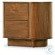 Paden Seasoned Brown Acacia 2 Drawer Nightstand