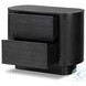Paden Aged Black Acacia 2 Drawer Nightstand