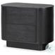 Paden Aged Black Acacia 2 Drawer Nightstand