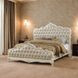 Chantelle Rose Gold and Pearl White Queen Upholstered Panel Bed