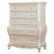 Chantelle Rose Gold and Pearl White Upholstered Panel Bedroom Set