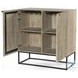 Kelby Light Wash Carved Mango 2 Door Bar Cabinet
