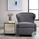 Ignatius Dark Charcoal Gray Swivel Chair