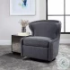 Ignatius Dark Charcoal Gray Swivel Chair