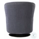 Ignatius Dark Charcoal Gray Swivel Chair