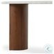 Paden Italian White Marble 78" Large Console Table