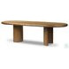 Paden Seasoned Brown Acacia 104" Extendable Oval Dining Table