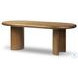 Paden Seasoned Brown Acacia 104" Extendable Oval Dining Table