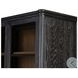 Toulouse Distressed Black Oak 2 Glass Door Cabinet