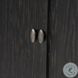 Toulouse Distressed Black Oak 2 Glass Door Cabinet
