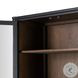 Toulouse Distressed Black Oak 2 Glass Door Cabinet