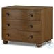 Tiago Toasted Oak Veneer 3 Drawer Nightstand