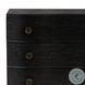 Tiago Distressed Black 3 Drawer Nightstand