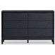 June Vintage Black 6 Drawers Dresser