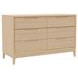 June Light Oak 6 Drawers Dresser