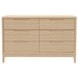 June Light Oak 6 Drawers Dresser