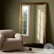 Vintage Louis Antiqued Gold Leaf Rectangle Floor Mirror