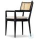 Britt Brushed Ebony Performance Fabric Dining Armchair