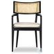 Britt Brushed Ebony Performance Fabric Dining Armchair