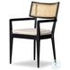 Britt Brushed Ebony Performance Fabric Dining Armchair