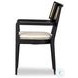 Britt Brushed Ebony Performance Fabric Dining Armchair
