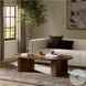 Paden Seasoned Brown Acacia Oval Coffee Table